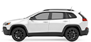 White crossover SUV with jeep style on white background