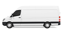 White utility van with handicap accessibility features