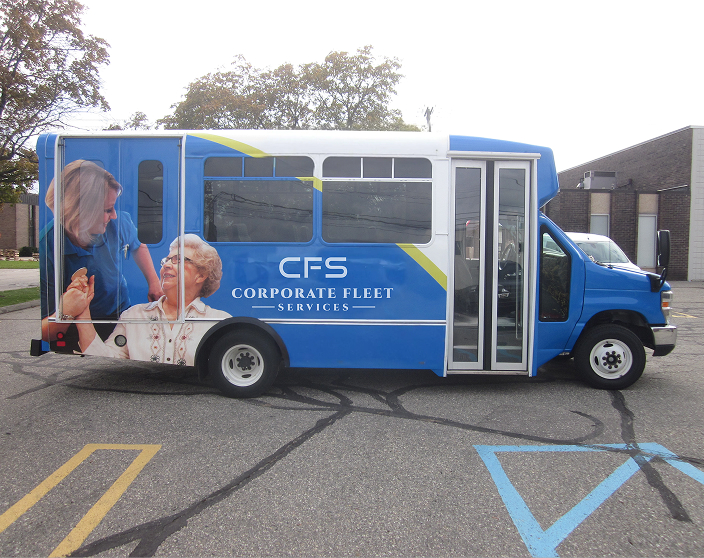 CFS Shuttle Bus upfitted with Handicap Access